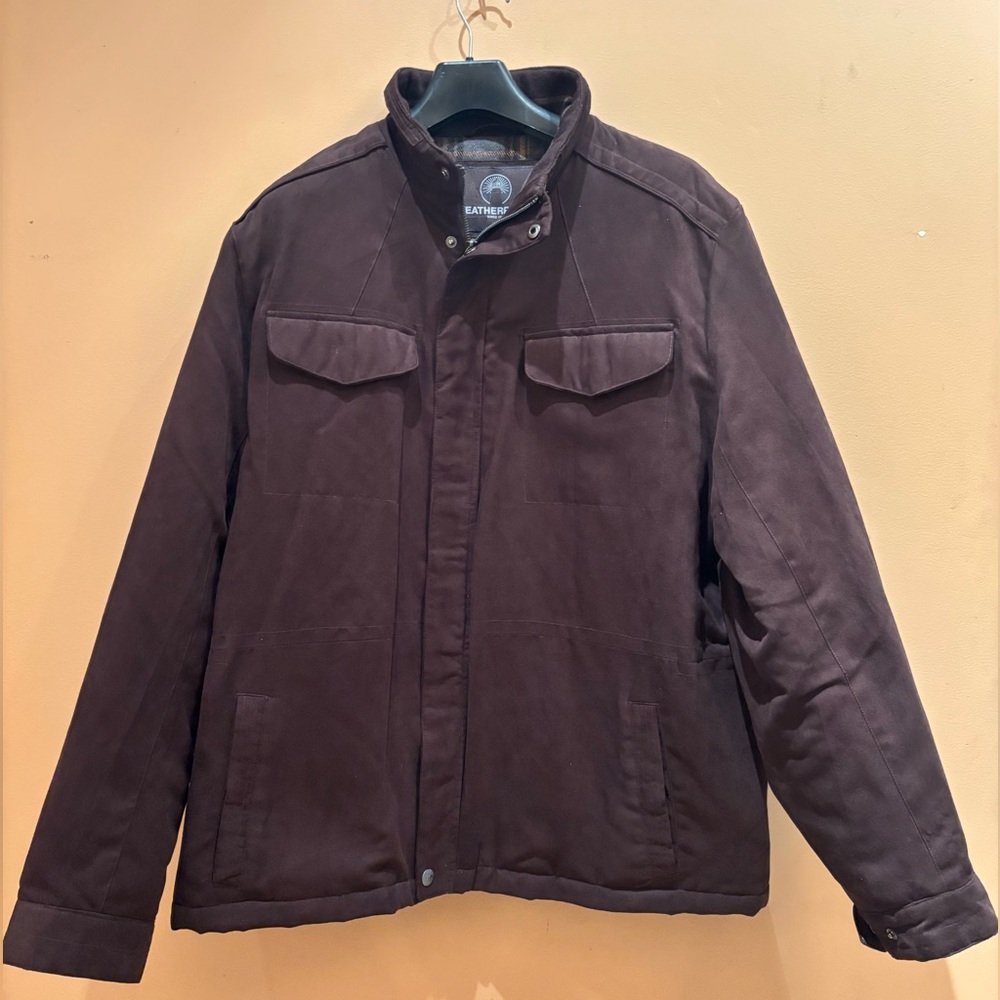 Weatherproof Mens Field Jacket Microsuede Water Resistant Coat Size XL